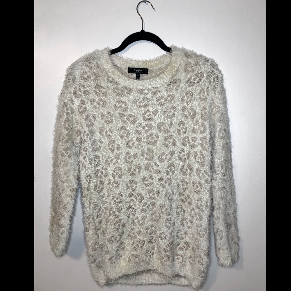 [NEW] JESSICA SIMPSON Fur Leopard Sweater. Women.